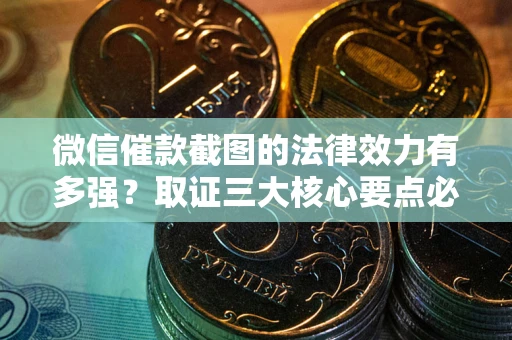 武汉微信催款截图的法律效力有多强？取证三大核心要点必须知道！