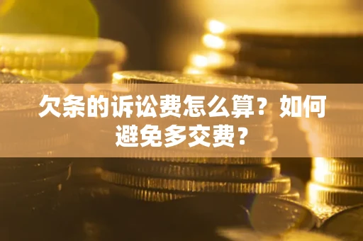 武汉欠条的诉讼费怎么算？如何避免多交费？