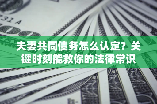 武汉夫妻共同债务怎么认定？关键时刻能救你的法律常识
