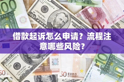 武汉借款起诉怎么申请？流程注意哪些风险？