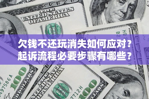 武汉欠钱不还玩消失如何应对？起诉流程必要步骤有哪些？