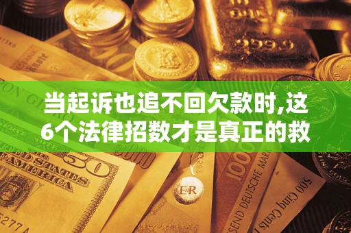 武汉当起诉也追不回欠款时,这6个法律招数才是真正的救命稻草